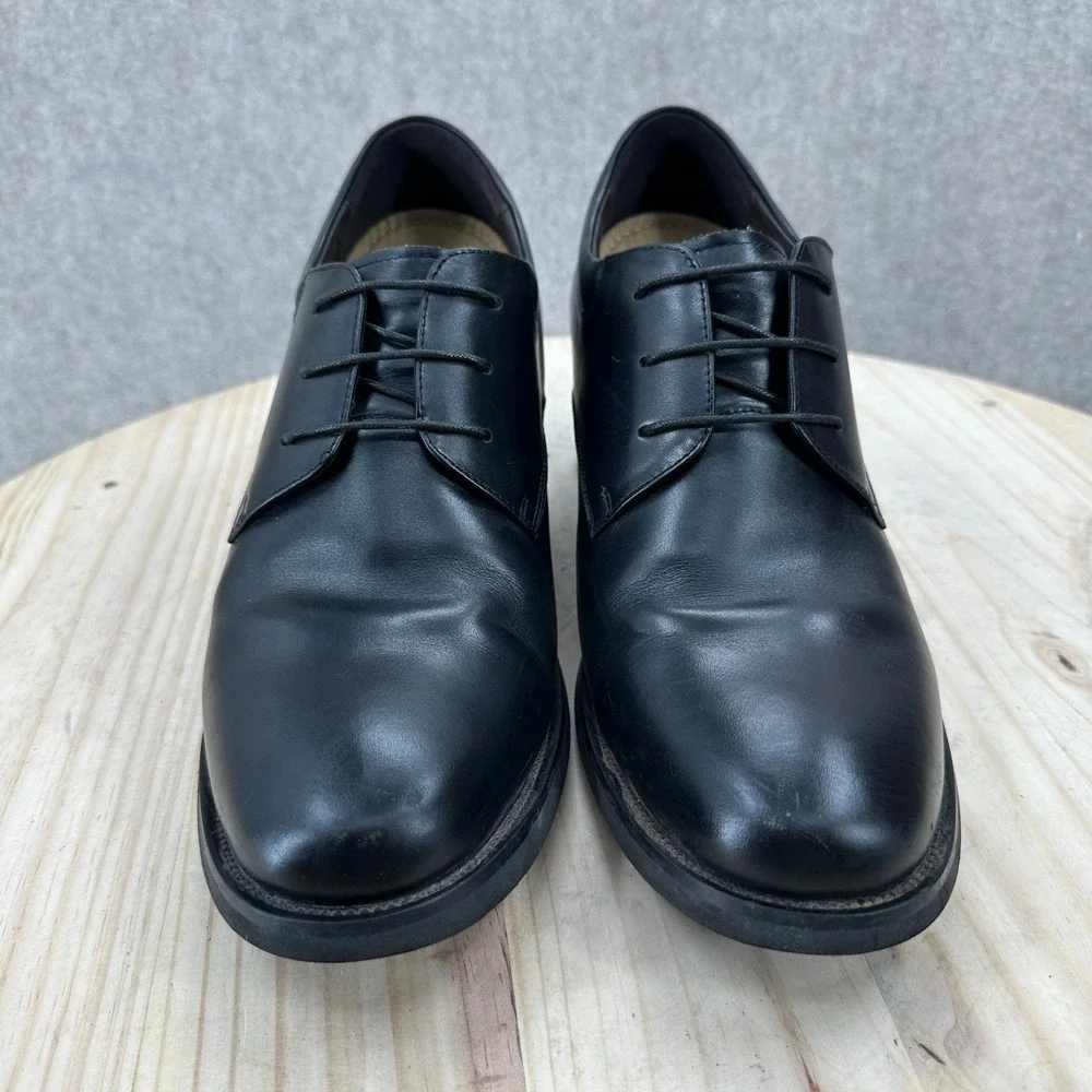 Calden Mens Black Leather Elevator Dress Shoes K3312 US 12 Height Increasing